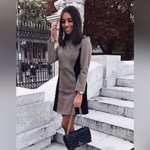 Zara patchwork mini dress